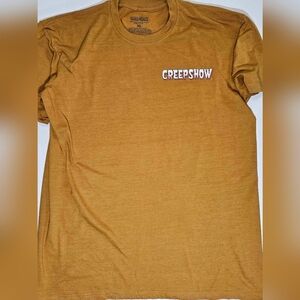 Creepshow T-Shirt Mens Halloween Horror Fall Mustard Color Retro Inspired Tee‎